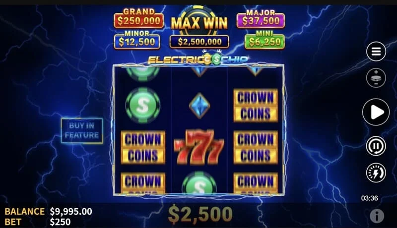 Electric Chip – štart Hold and Spin s Collector Coin na druhom valci